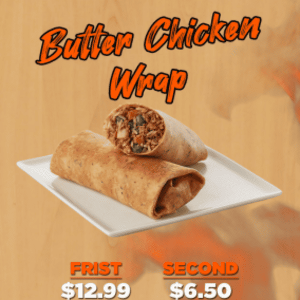 Butter Chicken Wrap (2nd 50% off)