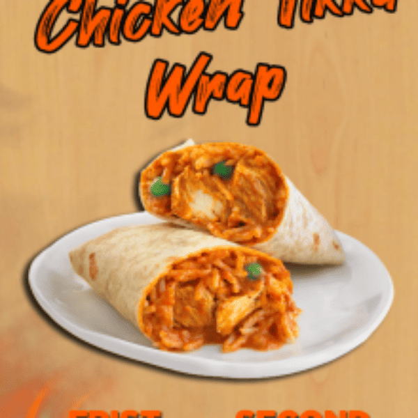 Chicken Tikka Wrap (2nd 50% off)